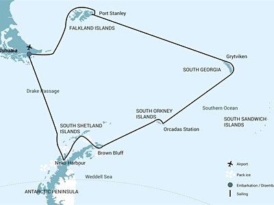 Falkland Islands - South Georgia - Antarctica (m/v Ortelius)